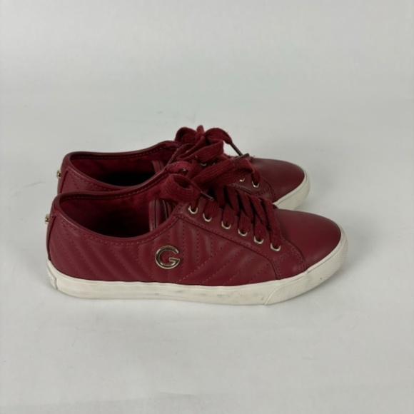GBG Los Angeles Red Shoes/Sneakers Gold Logo Side and Back Size 7.5 - Picture 3 of 8